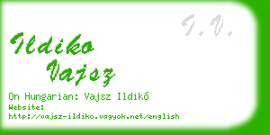 ildiko vajsz business card